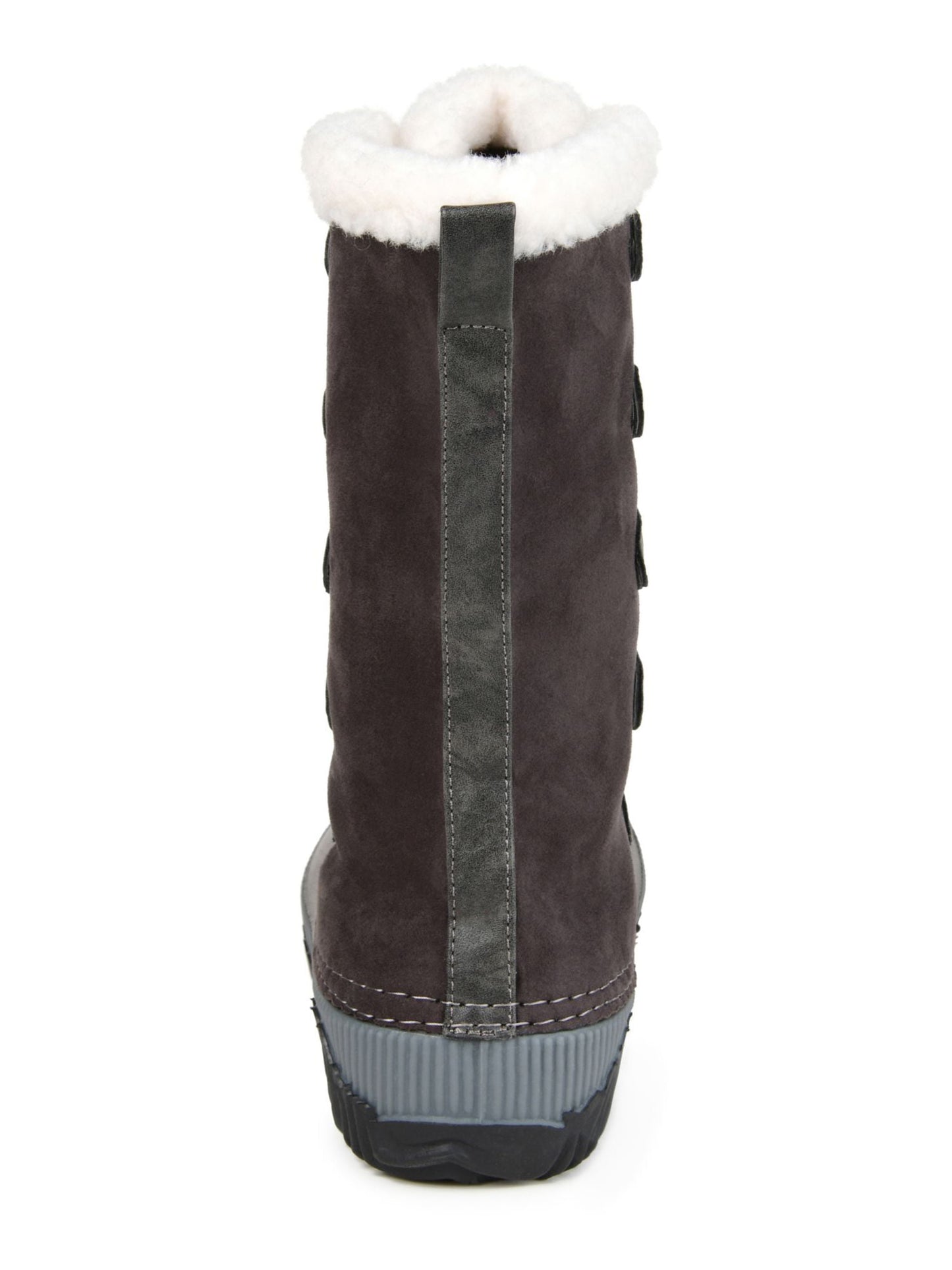 Journee Collection Women's Two Toned Insulated Waterproof Round Toe Lace Up Snow Boots Gray Size 10 M