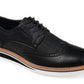 Vance Co. Men's Warrick Wingtip Derby Shoes Black Size 9 M