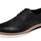 Vance Co. Men's Warrick Wingtip Derby Shoes Black Size 9 M