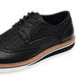 Vance Co. Men's Warrick Wingtip Derby Shoes Black Size 9 M