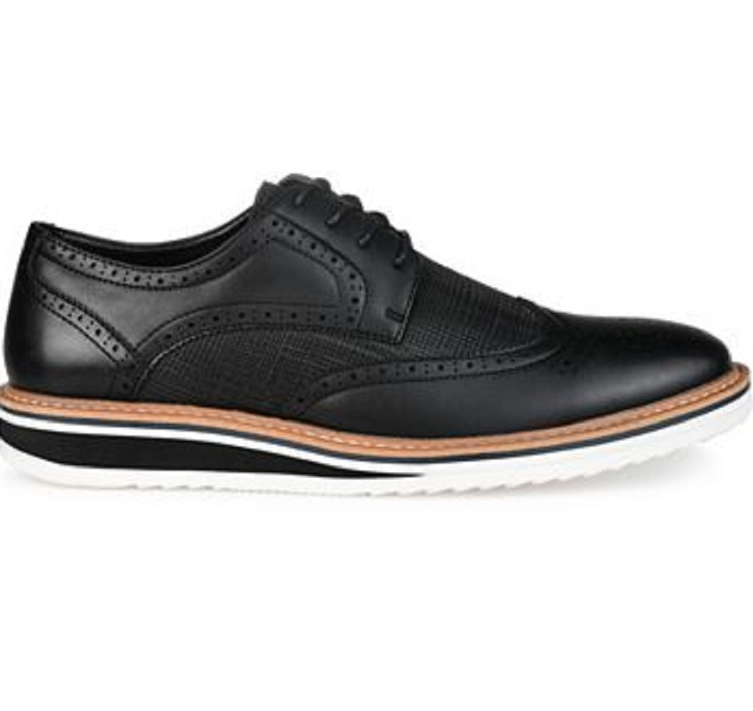 Vance Co. Men's Warrick Wingtip Derby Shoes Black Size 9.5M