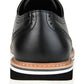 Vance Co. Men's Warrick Wingtip Derby Shoes Black Size 9.5M