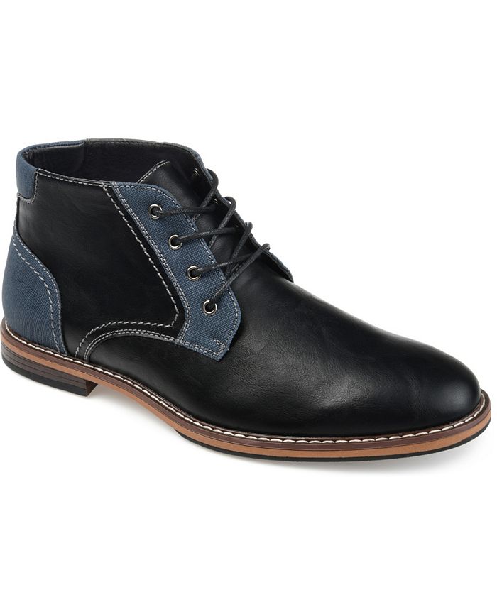 Vance Co. Men's Franco Plain Toe Chukka Boots Black Size 11 M