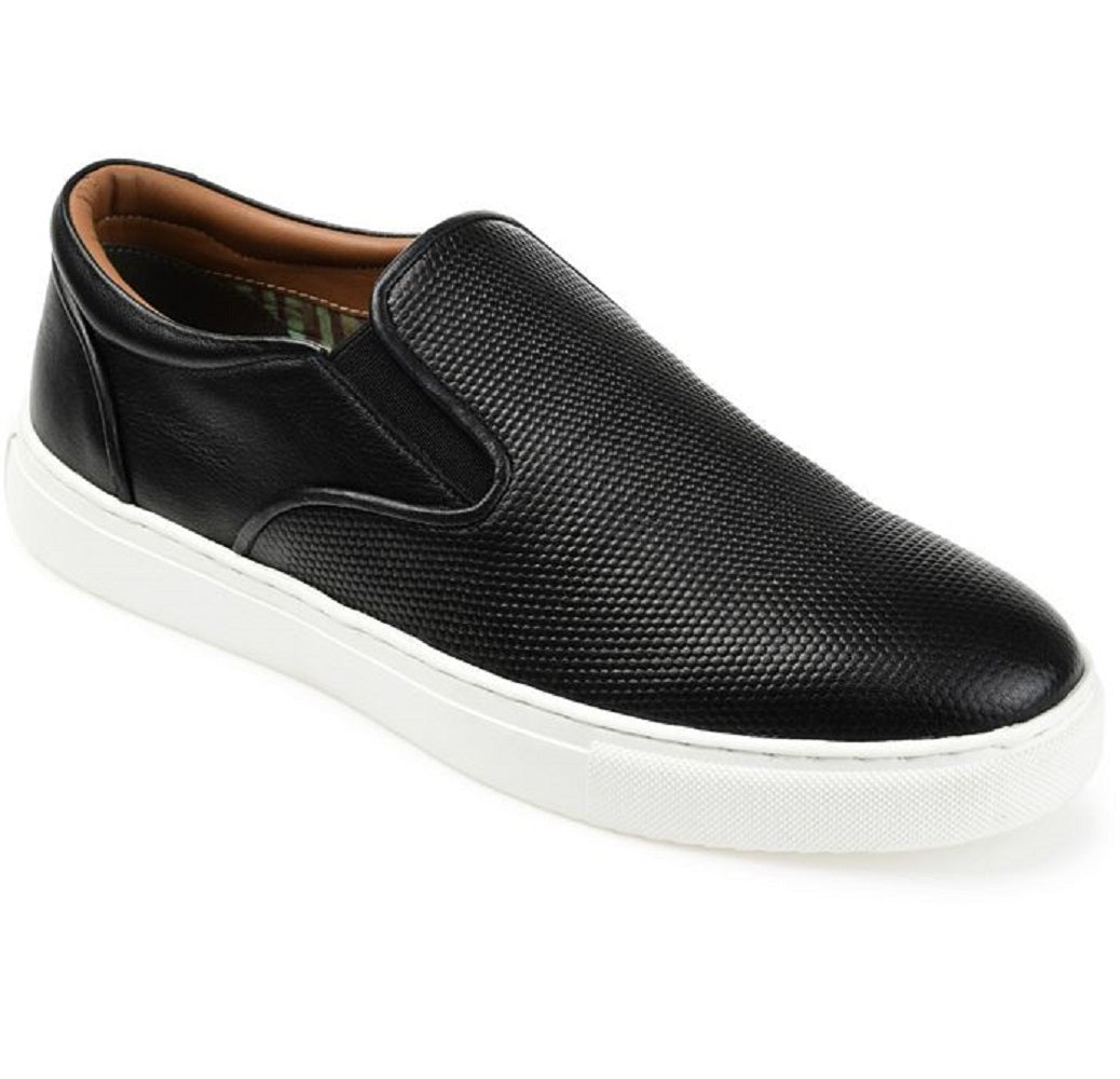 Thomas & Vine Men's Conley Slip On Leather Sneakers Black Size 10 M