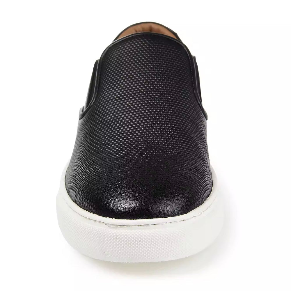 Thomas & Vine Men's Conley Slip On Leather Sneakers Black Size 11 M