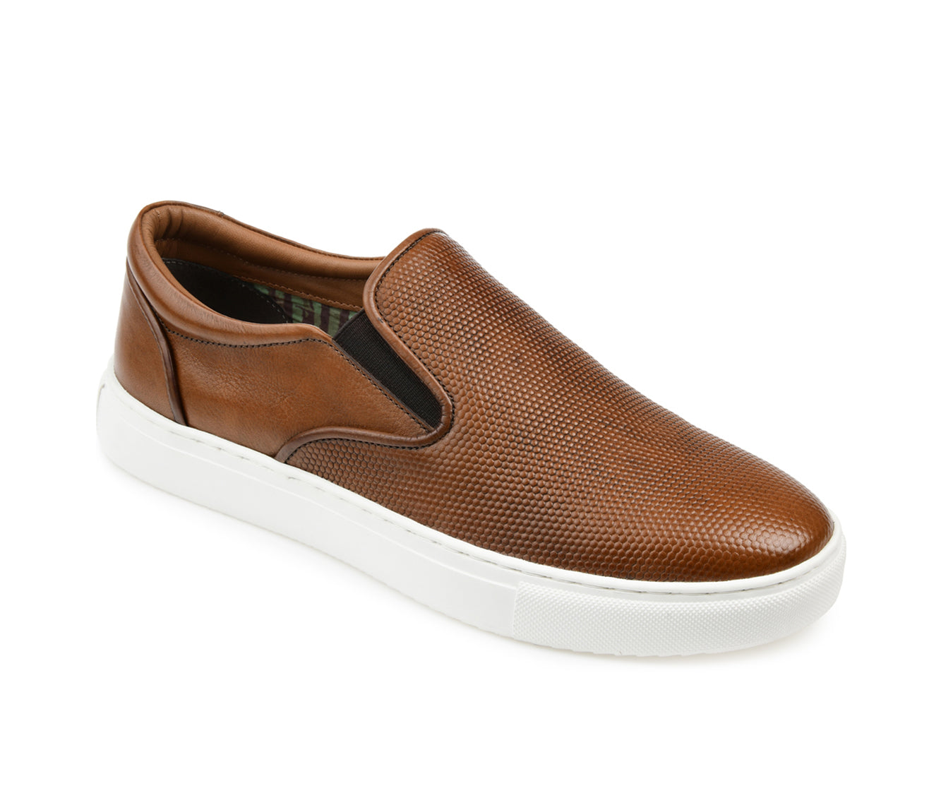 Thomas & Vine Men's Conley Slip-On Leather Sneakers Shoes Brown Size 13 M