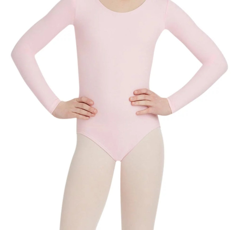 Capezio Women's Long Sleeve Leotard Pink Size Small