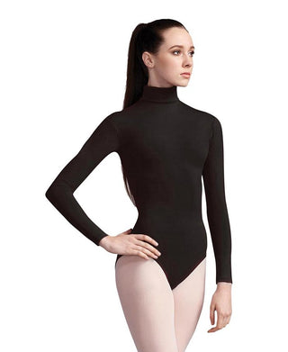 Capezio Women's Turtleneck Long Sleeve Leotard Dress Black Size X-Small