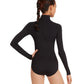 Capezio Women's Turtleneck Long Sleeve Leotard Dress Black Size X-Small
