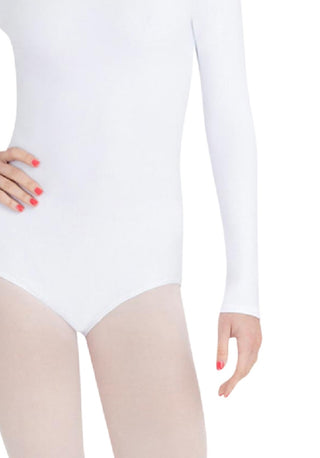 Capezio Women's Turtleneck Long Sleeve Leotard Dress White Size X-Small