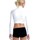 Capezio Women's Turtleneck Long Sleeve Top White Size Medium