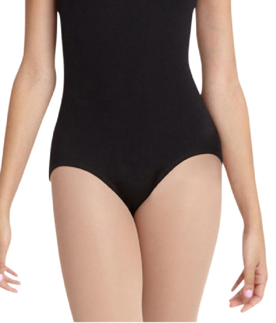 Capezio Women's V Neck Camisole Leotard Dress Black Size Large