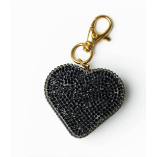 Dml Wholesale - Rhinestone Heart Charm Safety Alarm Keychain