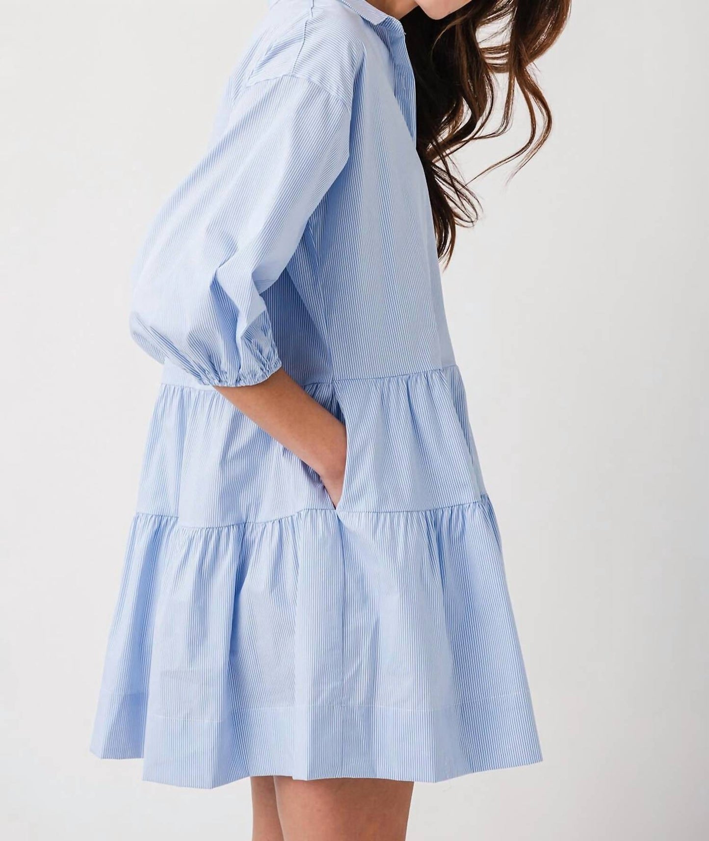 Elan - Collared Tiered Dress