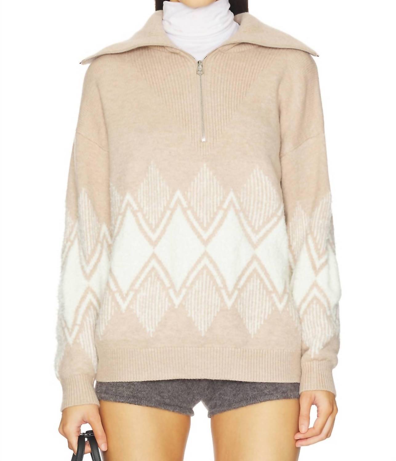 Varley - Betty Jacquard Half Zip Sweater