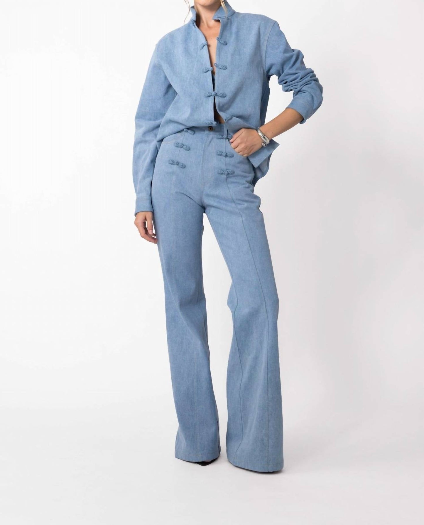 Sau Lee - Bobbi Boyfriend Fit Button Up Shirt