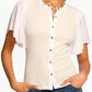 Ramy Brook - Colette Ribbed Combo Short Sleeve Top