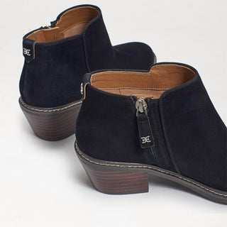 Sam Edelman - Women's Pryce Leather Round Toe Stacked Heel Slip-on Ankle Boots