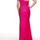 Alyce Paris - One-shoulder Hot Stone Accent Gown
