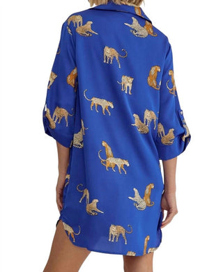 Entro - Mayra Cheetah Print Tunic Mini Dress