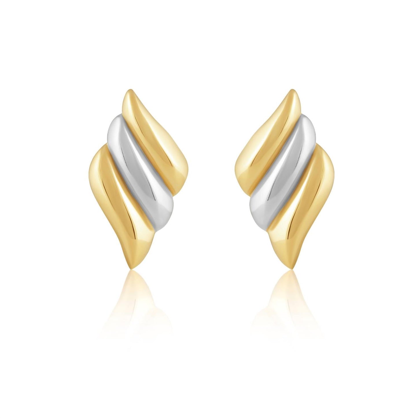 Sahira Jewelry Design - Women's Heather Two Tone Statement Earirngs