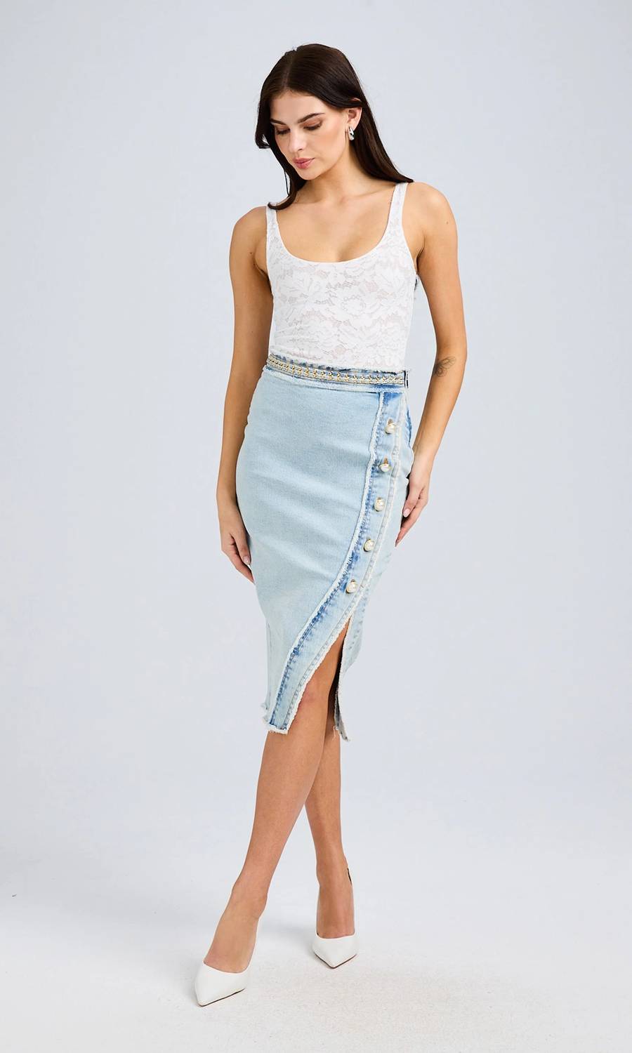 Generation Love - Arcadia Denim Midi Skirt