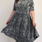 The Curve La - Plus Size Lurex Knit Short Sleeve Midi Dress With Pockets