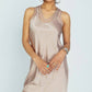Brazeau Tricot - Women's Silk Charmeuse Racer Back Midi Dress