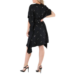 Burberry - Antonina Embellished Asymmetric Belted Silk Dress