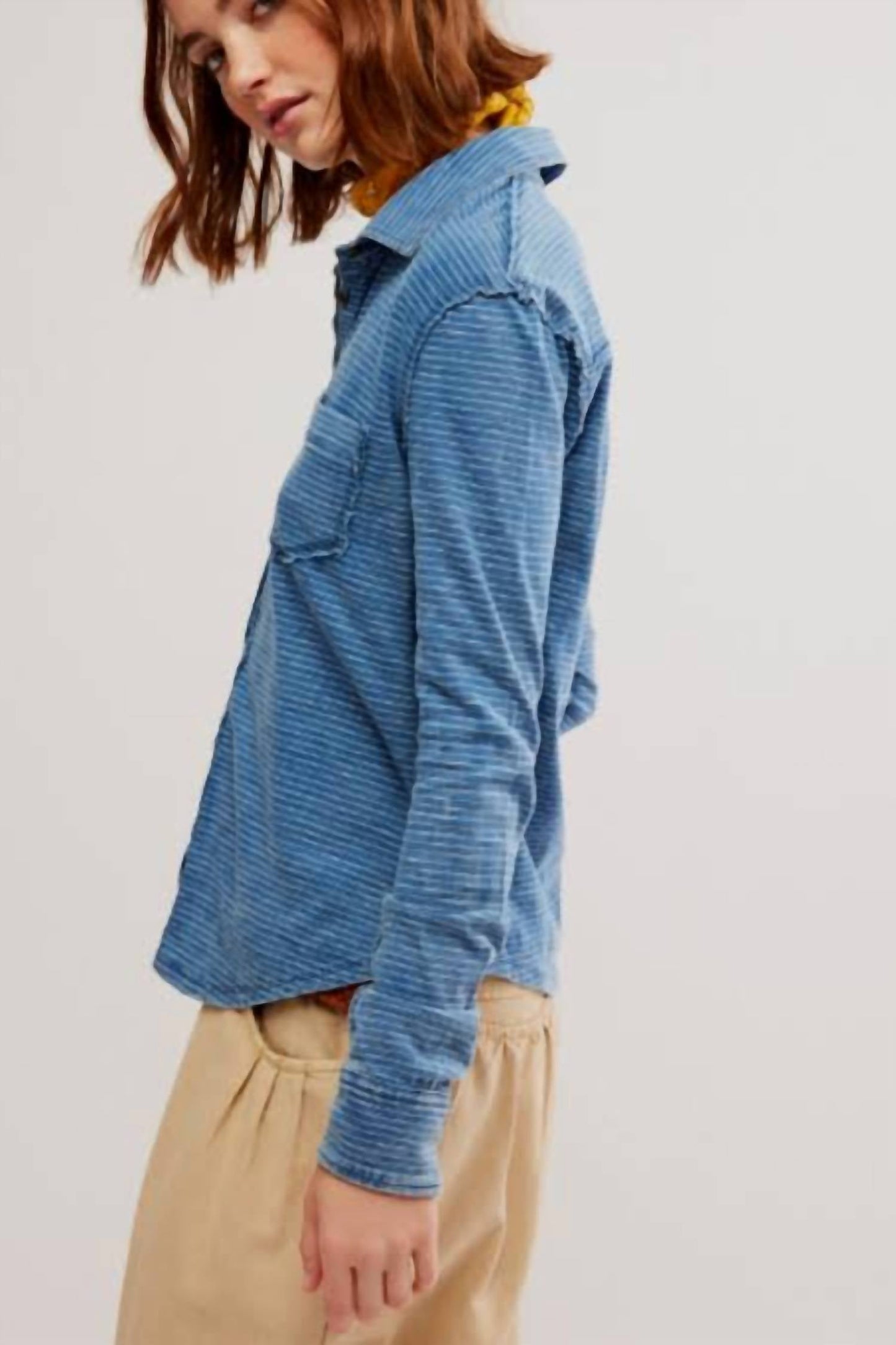 Free People - Blue Blue Shirting Button Down
