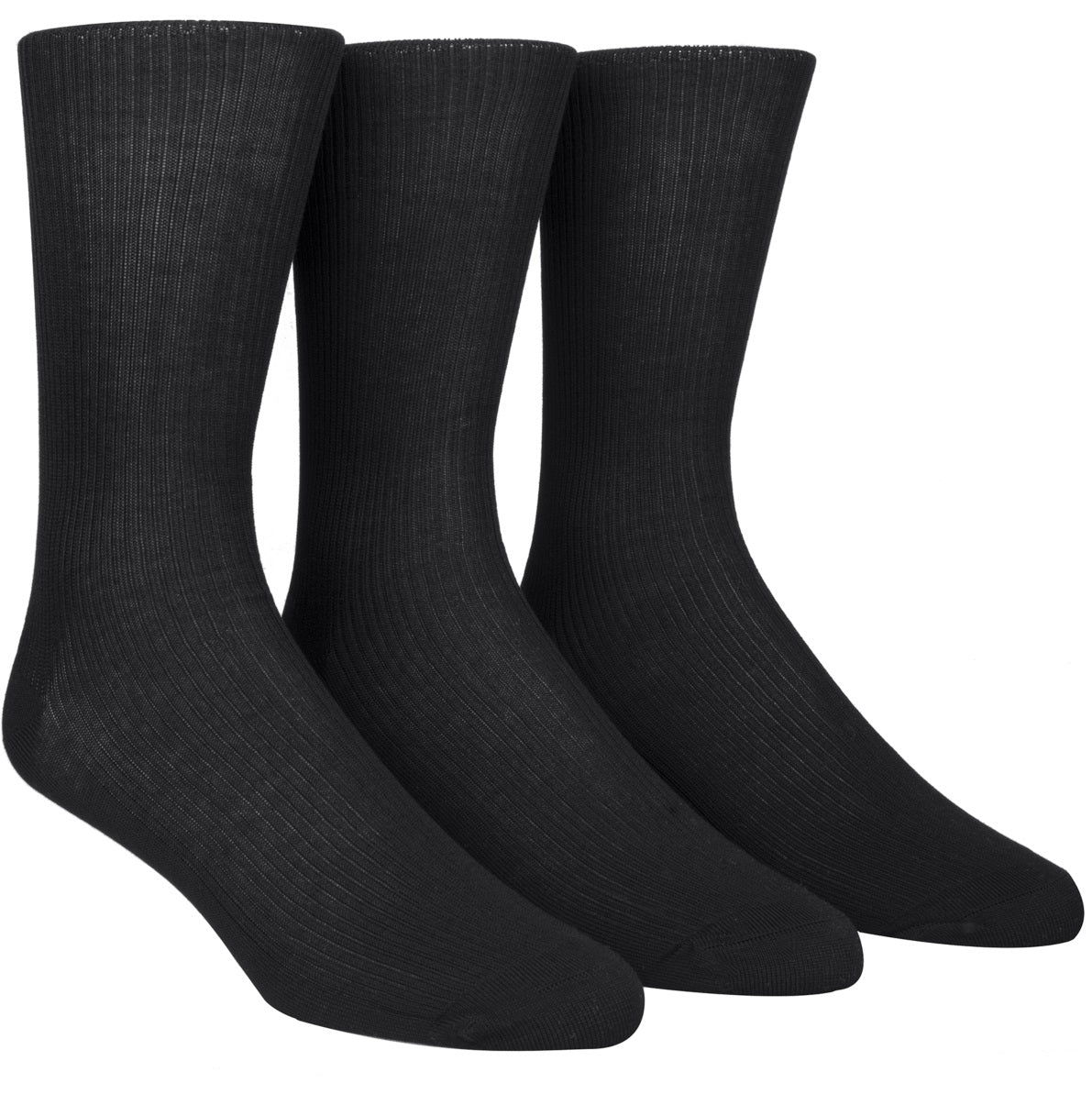 Calvin Klein Men's Non Binding 3 Pack Dress Socks Black Size 7-12