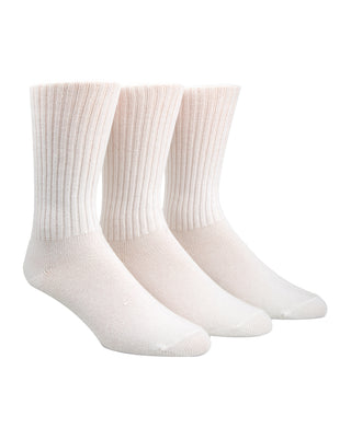 Calvin Klein Men's 3 Pk Cotton Rich Casual Rib Crew Socks White Size Regular