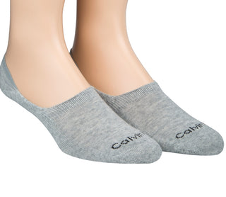 Calvin Klein Men's No Show Socks 2 Pack Gray Size 7-12