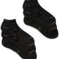 Calvin Klein Men's Six Pack Athletic Stripe Ankle Socks Black Size 7-12