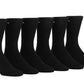 Tommy Hilfiger Men's 6 Pack Cushion Sole Sports Crew Socks Black Size 7-12