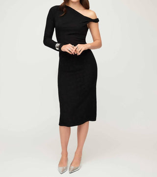 Fifteen Twenty - Nadia Asymmetric Neck Midi Dress