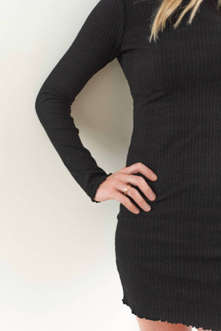 Project Social T - Go Off Mock Neck Rib Dress