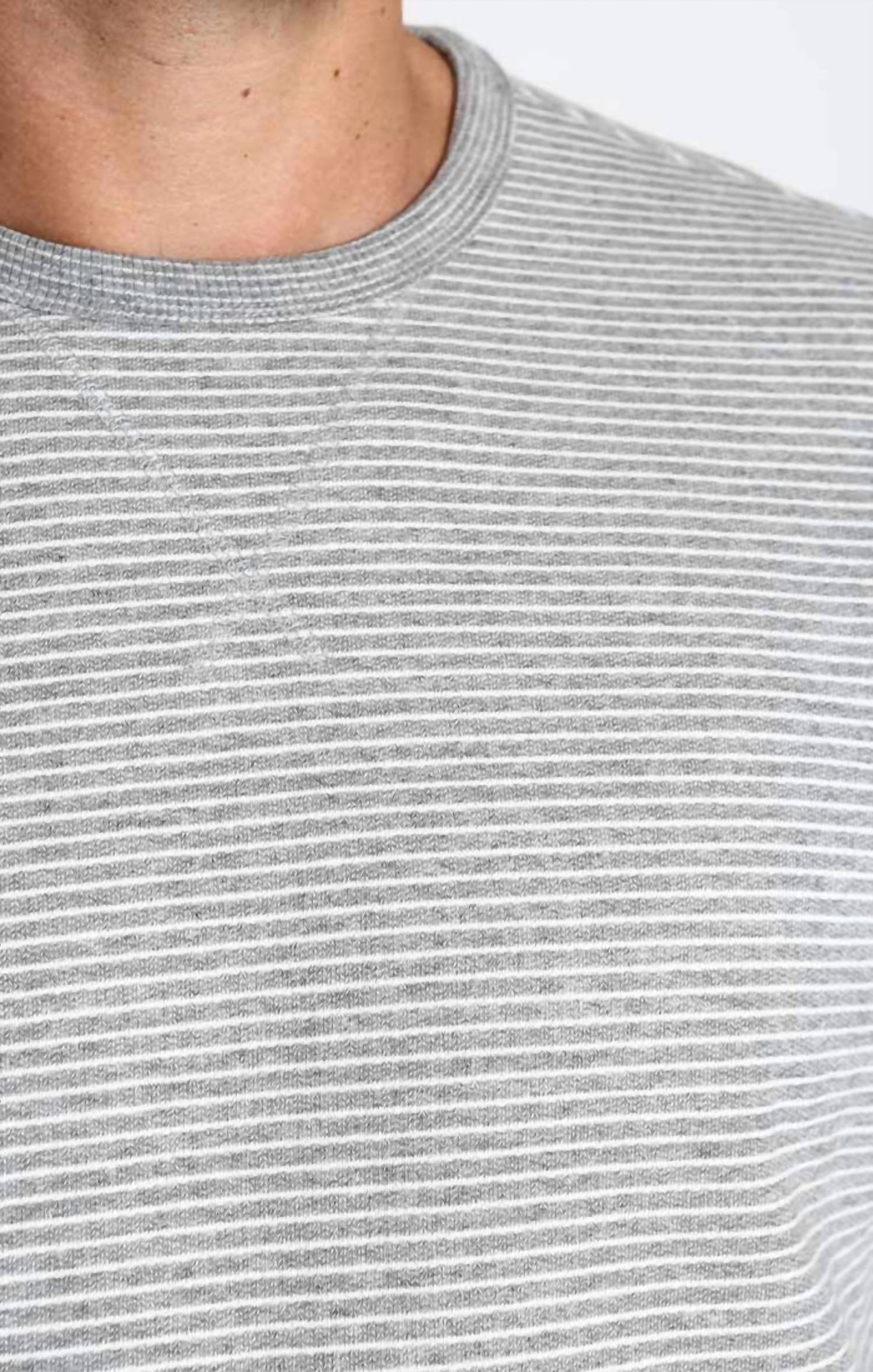 Jachs New York - Striped Sustainable Fleece Crewneck Sweatshirt