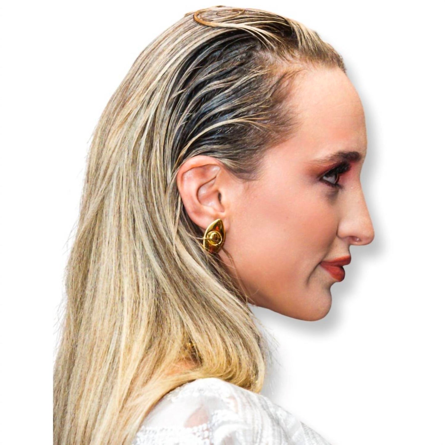 Jagged Halo Jewelry - Women's Athena Evil Eye Stud Earrings