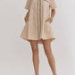 Entro - Neutral Collar Shirt Dress