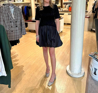 Simkhai - KENZ KNIT COMBO RUFFLE MINI DRESS