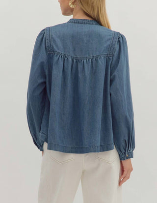 Entro - Abby Long Sleeve Denim Top