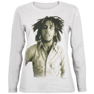 Bob Marley - Teen's Sepia Juniors Long Sleeve T-shirt