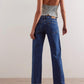 Free People - Risk Taker Mid Rise Straight Jeans