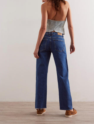 Free People - Risk Taker Mid Rise Straight Jeans