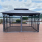 13 x 10 Ft Patio Gazebo Tent with Ventilated Double Roof and Mosquito Net