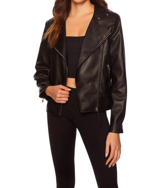 Susana Monaco - Faux Leather Moto Jacket