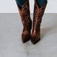 Steve Madden - Women's West Brown Leather Cowboy Boots