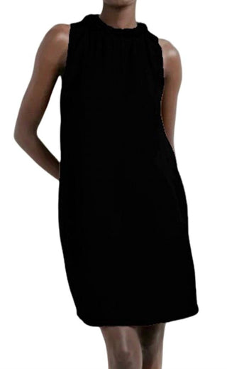 Naked Zebra - Neckline Accent Mini Shift Dress