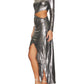 Karina Grimaldi - One Shoulder Dress With Long Sleeve Cutout Dress